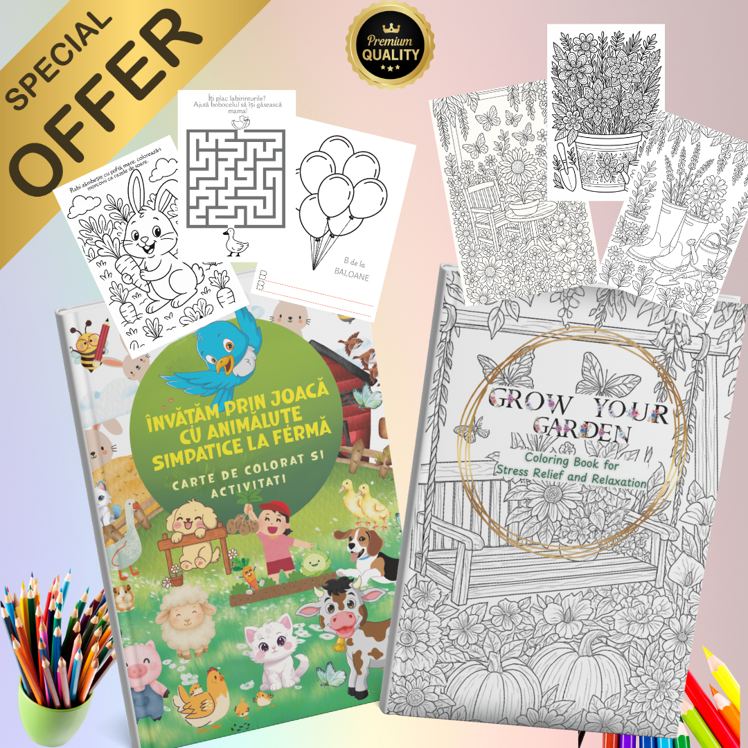 Pachet digital Copil & Părinte – Învățare prin joacă + Relaxare creativă